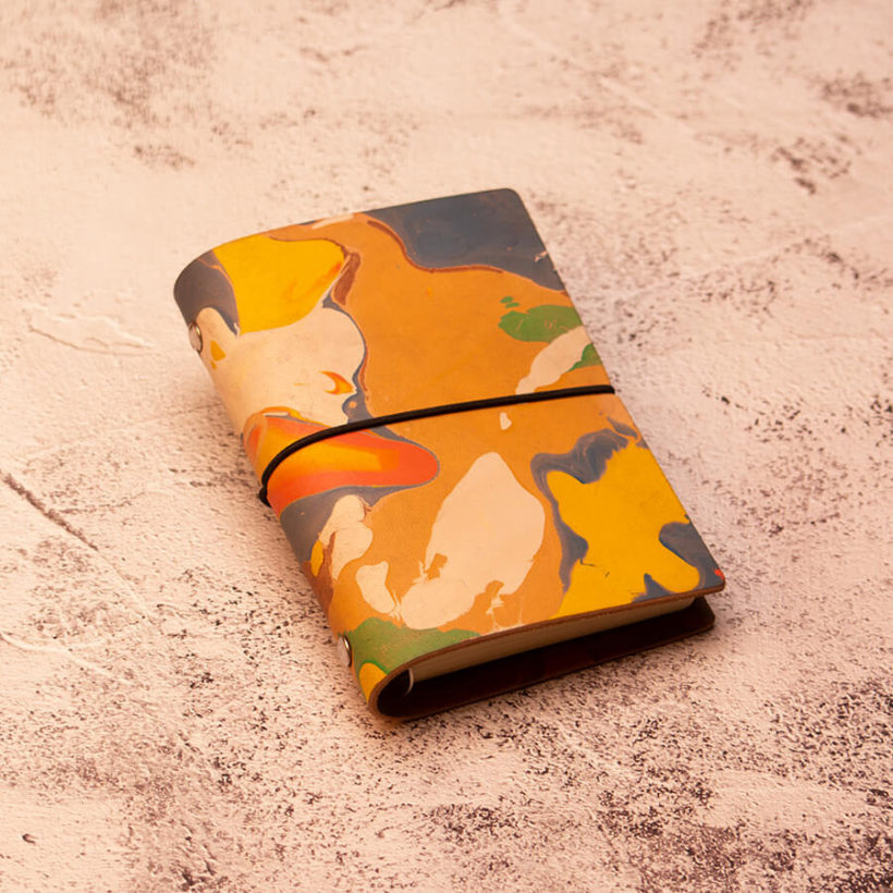 joegoods.com, JoeGoods_genuine_Leather_marble_1901 A7 Travelers Notebook