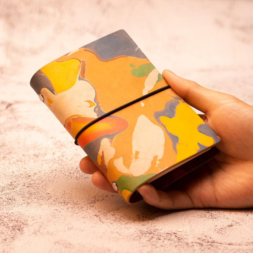 joegoods.com, JoeGoods_genuine_Leather_marble_1901 A7 Travelers Notebook