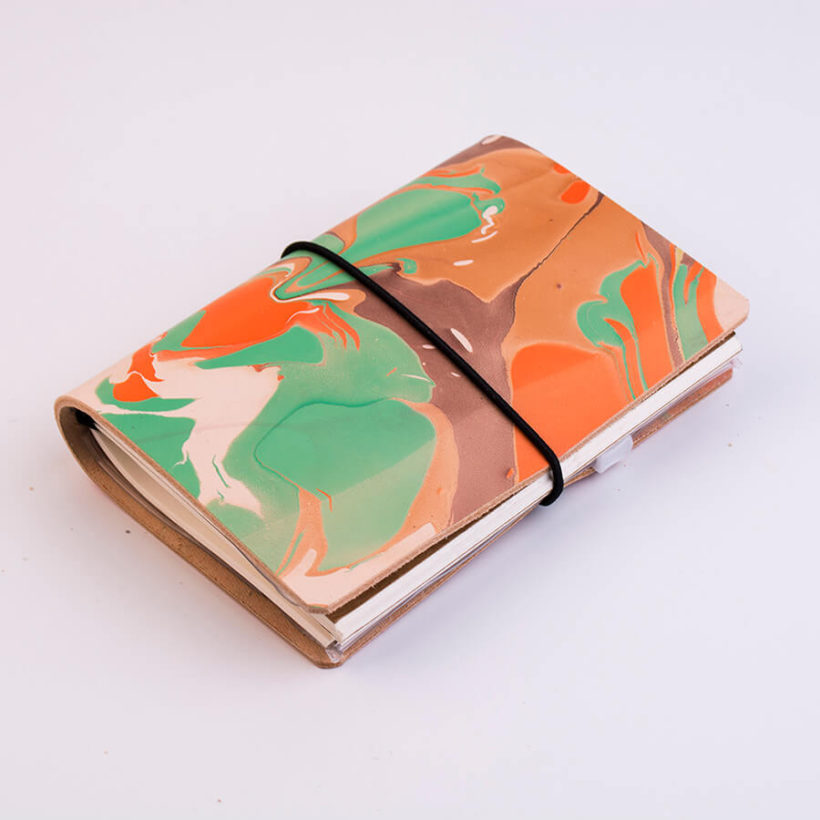 joegoods.com, JoeGoods_genuine_Leather_marble_1903 Small Travelers Notebook
