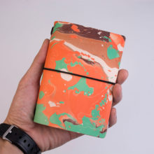 joegoods.com, JoeGoods_genuine_Leather_marble_1903 Small Travelers Notebook