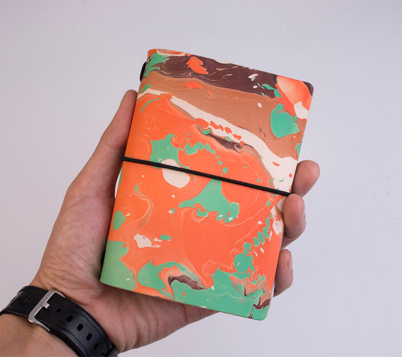 joegoods.com, JoeGoods_genuine_Leather_marble_1903 Small Travelers Notebook