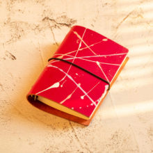 joegoods.com, JoeGoods_genuine_Leather_splatter_1901 A7 Travelers Notebook