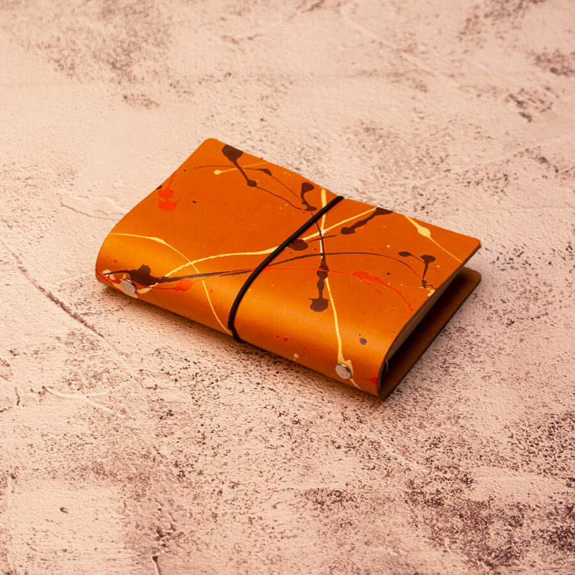 joegoods.com, JoeGoods_genuine_Leather_splatter_1901 A7 Travelers Notebook