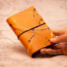 joegoods.com, JoeGoods_genuine_Leather_splatter_1901 A7 Travelers Notebook