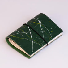 joegoods.com, JoeGoods_genuine_Leather_splatter_1903 Small Travelers Notebook