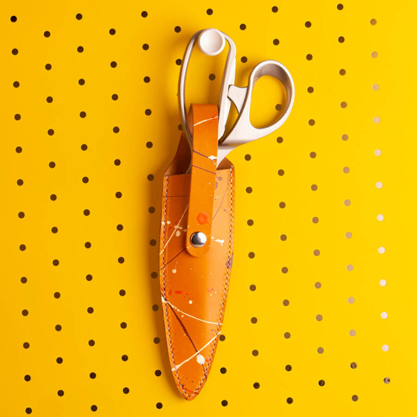 joegoods.com, JoeGoods_genuine_Leather_splatter_scissors case