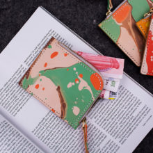 joegoods.com, JoeGoods_genuine_Leather_marble_1102 Stylish Short Zipper Wallet