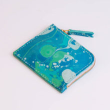 joegoods.com, JoeGoods_genuine_Leather_marble_1102 Stylish Short Zipper Wallet