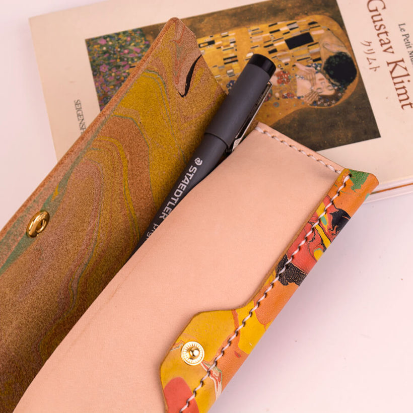 joegoods.com, JoeGoods_genuine_Leather_marble_1201 Pencil Case