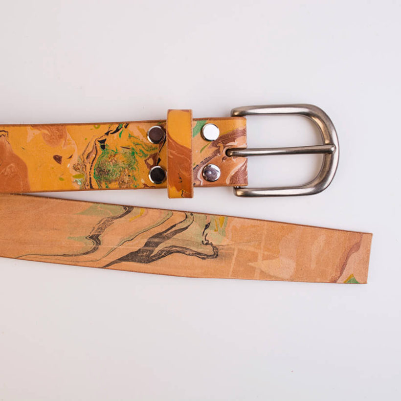 joegoods.com, JoeGoods_genuine_Leather_marble_1301 Stylish Fashion Men's Belt