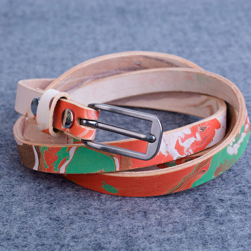 joegoods.com, JoeGoods_genuine_Leather_marble_1302 women belt
