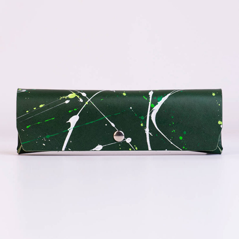 joegoods.com, JoeGoods_genuine_Leather_splatter_1201 Pencil Case