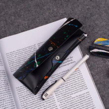 joegoods.com, JoeGoods_genuine_Leather_splatter_1201 Pencil Case