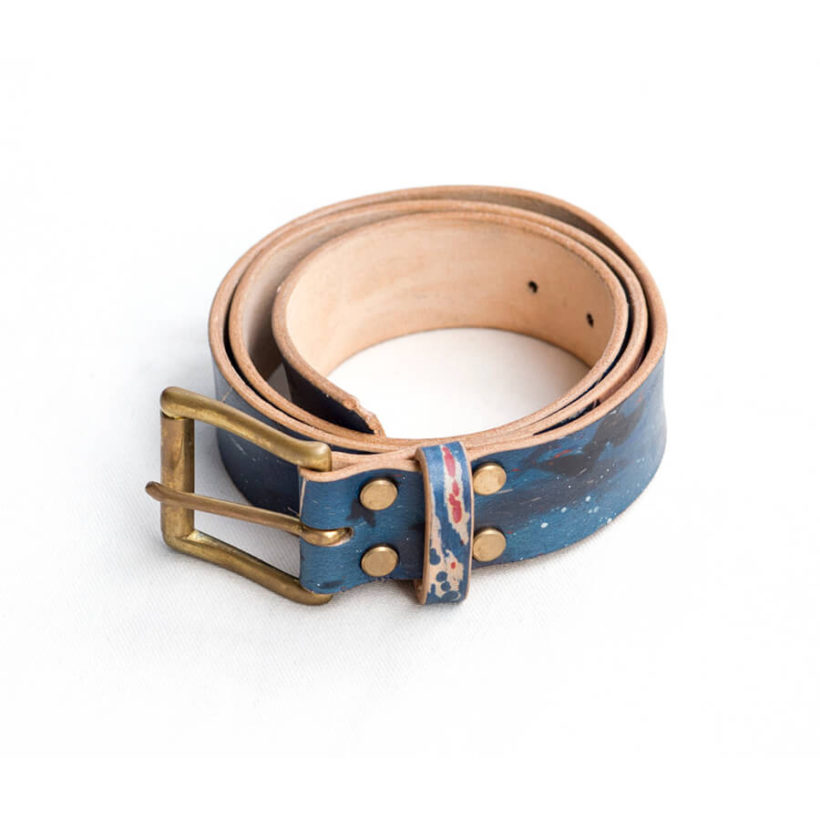 joegoods.com, JoeGoods_genuine_Leather_splatter_1301 men belt