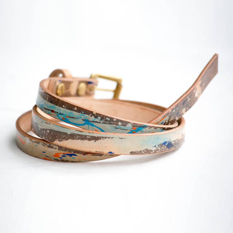 joegoods.com, JoeGoods_genuine_Leather_splatter_1302 women belt
