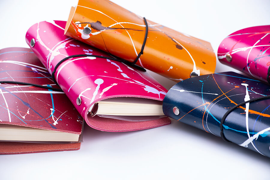 joegoods.com, JoeGoods_genuine_Leather_splatter_edc art notebook