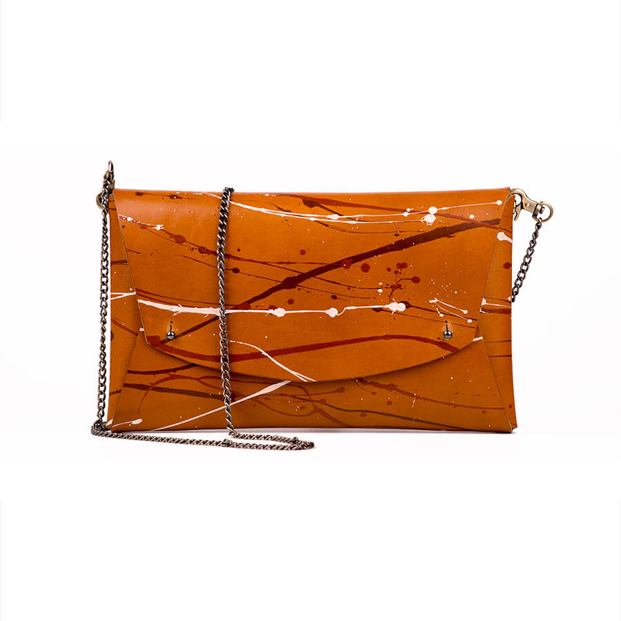 joegoods.com, JoeGoods_genuine_Leather_splatter_shoulder bag