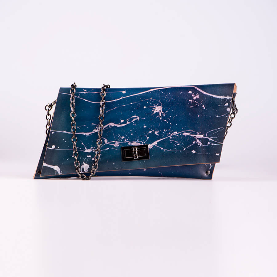 joegoods.com, JoeGoods_genuine_Leather_splatter_shoulder bag